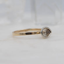 Load image into Gallery viewer, Chocolate Pear Diamond Ring Set 14 k White and Yellow Gold | Michelle Kobernik