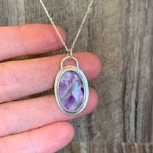Load image into Gallery viewer, Chevron Amethyst Sterling Silver Pendant | Michelle Kobernik