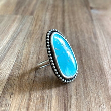 Load image into Gallery viewer, Kingman Abstract-shaped Turquoise Sterling Silver Ring  | Michelle Kobernik