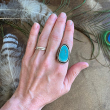 Load image into Gallery viewer, Kingman Abstract-shaped Turquoise Sterling Silver Ring  | Michelle Kobernik