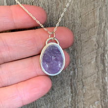 Load image into Gallery viewer, Oval Grape Agate Sterling Silver Pendant 