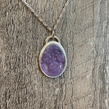 Load image into Gallery viewer, Oval Grape Agate Sterling Silver Pendant 