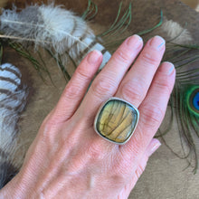 Load image into Gallery viewer, Square Labradorite Sterling Silver Ring | Michelle Kobernik