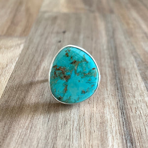 Abstract Turquoise Sterling Silver Ring