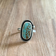 NUMBER 8 MINE OVAL STERLING SILVER RING