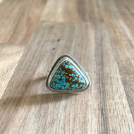 Number 8 Mine Triangle Sterling Silver Ring