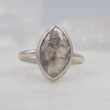 Load image into Gallery viewer, 3.4 Carat Smokey Marquise Diamond Engagement Ring, set in Sterling Silver | Michelle Kobernik