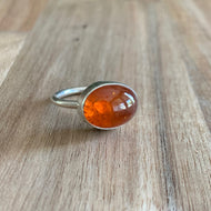 Spessartite Garnet Sterling Silver Ring | Michelle Kobernik
