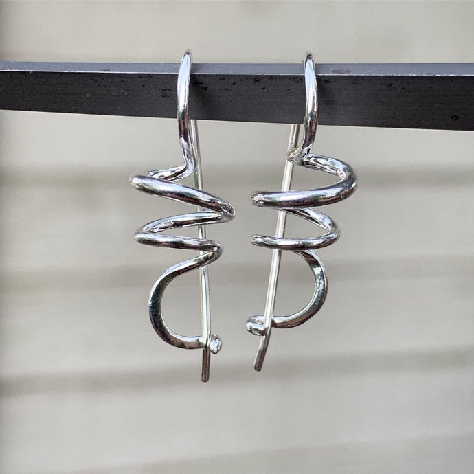 Sterling Silver Spiral Earrings | Michelle Kobernik