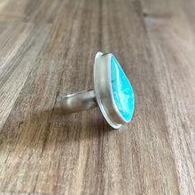 Load image into Gallery viewer, Teardrop Turquoise Sterling Silver Ring | Michelle Kobernik