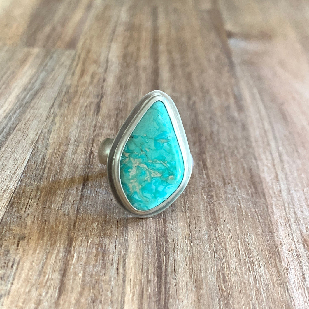 Teardrop Turquoise Sterling Silver Ring | Michelle Kobernik